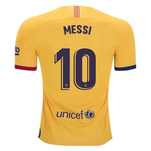 Camiseta Barcelona NO.10 Messi 2ª 2019 2020 Amarillo